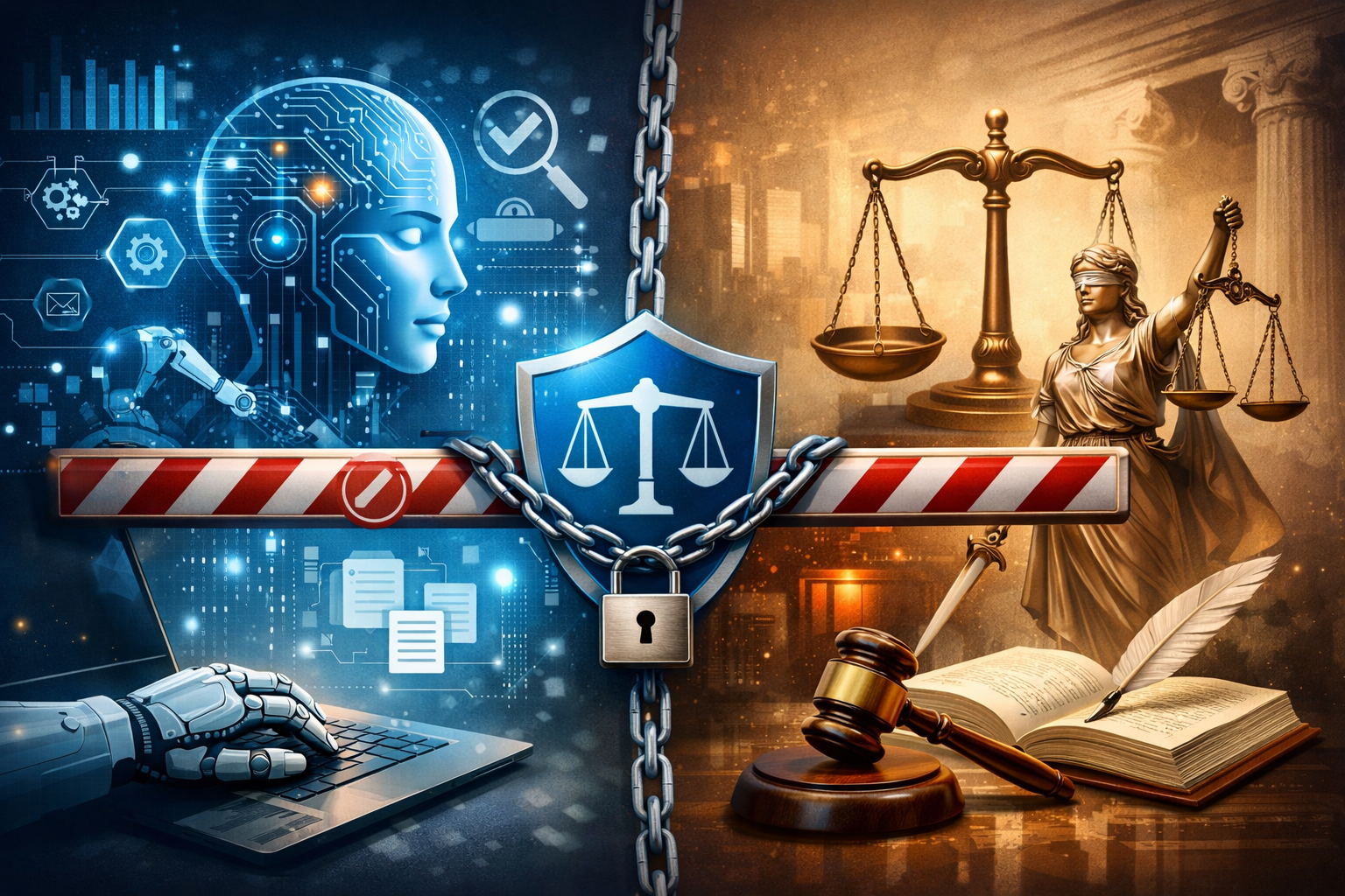 Ilustração do artigo: Compliance com Provimento 205/2021: como usar IA e automação sem violar a ética da OAB