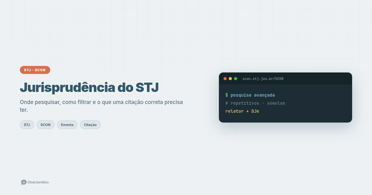 Artigo anterior: Como pesquisar jurisprudência do STJ e citar certo