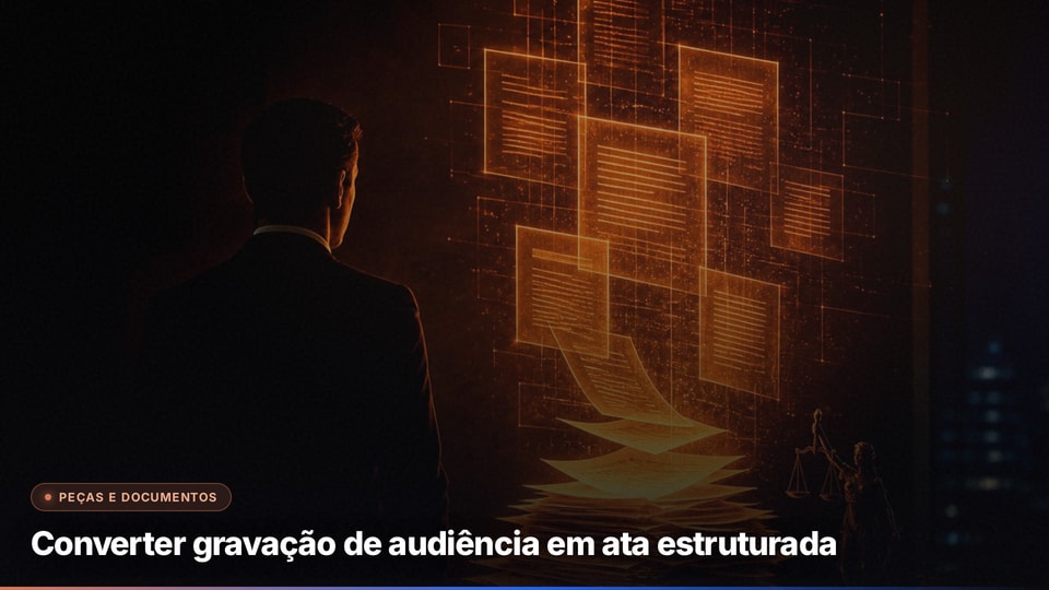 Converter gravação de audiência em ata estruturada