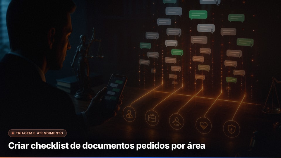 Criar checklist de documentos pedidos por área