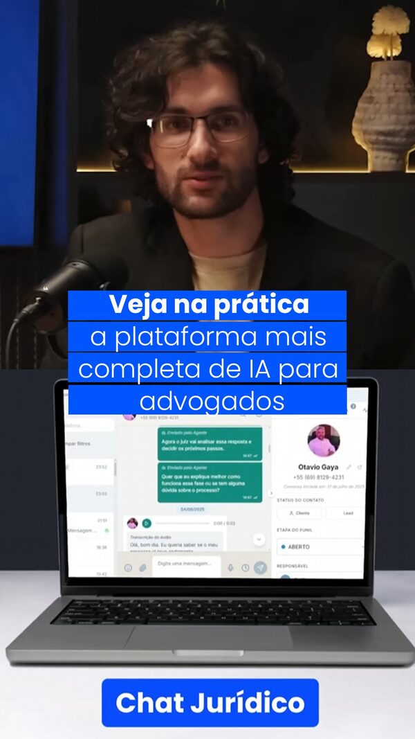 Prévia da demonstração do Chat Jurídico