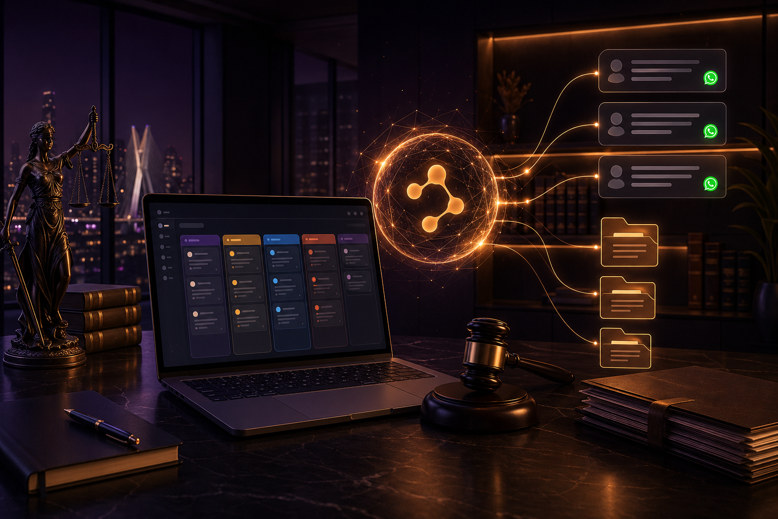 CRM jurídico organizado com Claude