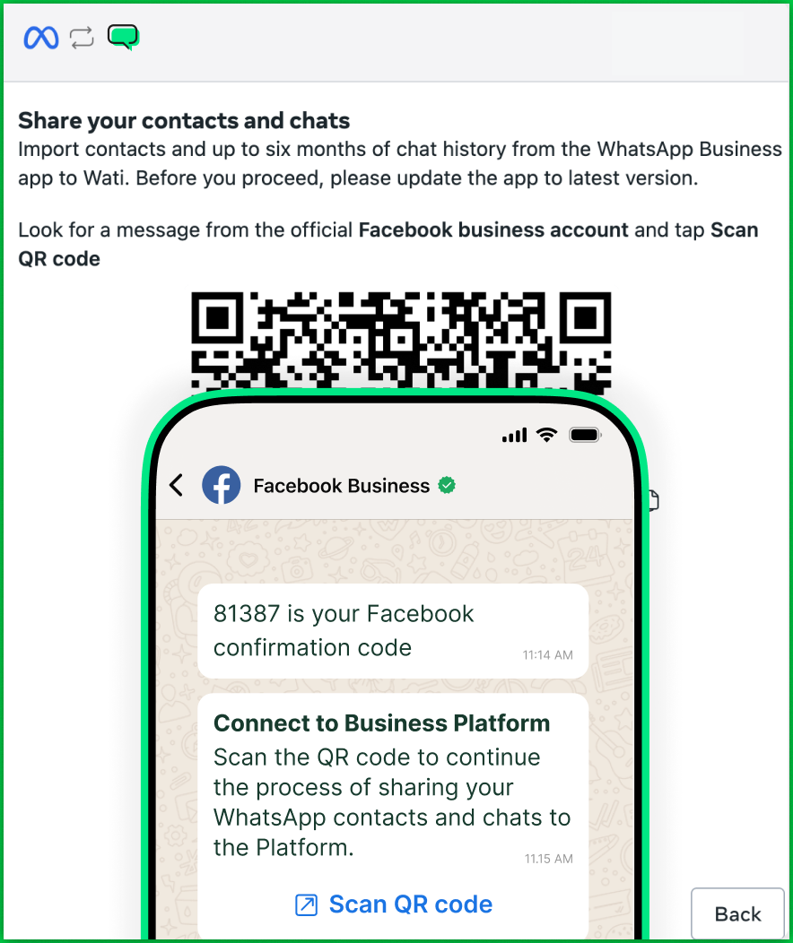 QR Code para conectar WhatsApp à plataforma